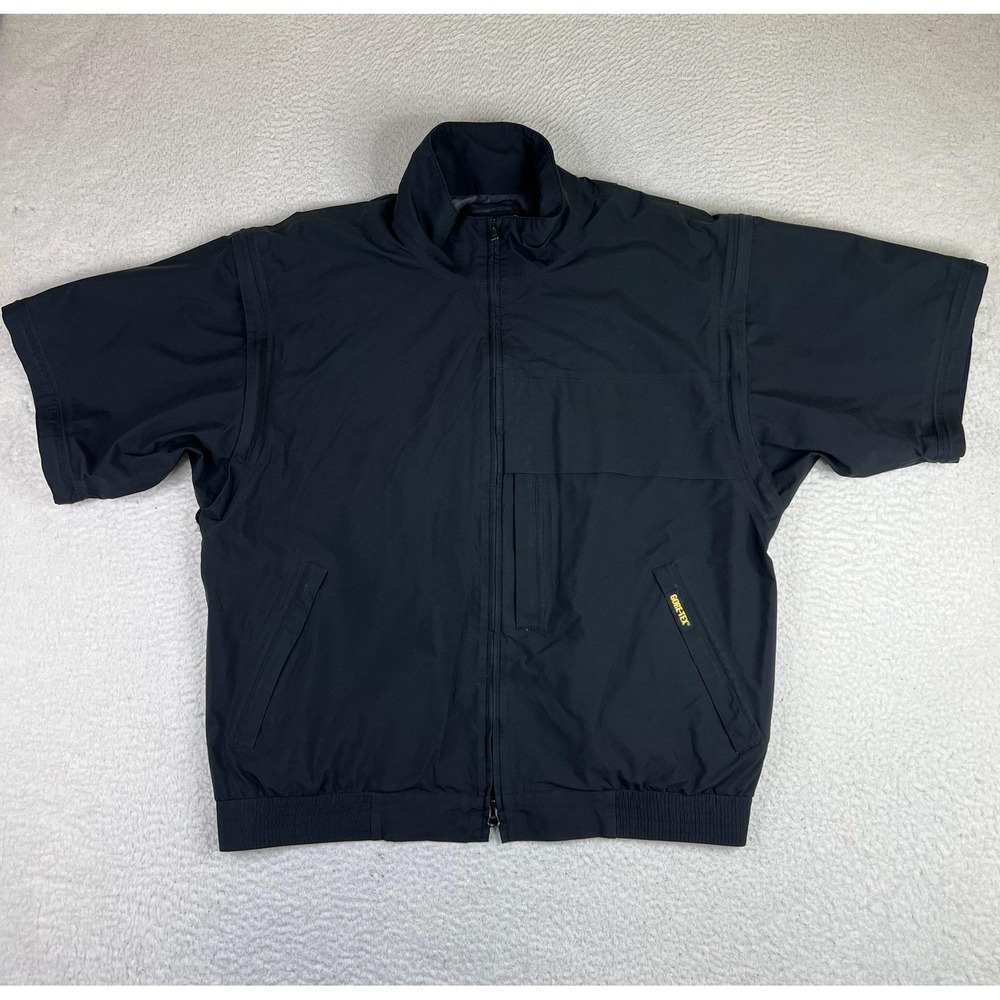 Zero Restriction Mens XL Black Gore-Tex Golf Windbreaker Short Sleeve Jacket